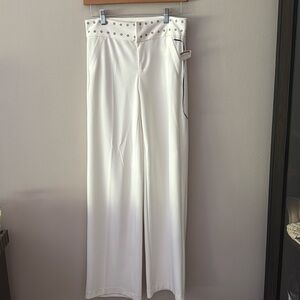 White full length summer pants